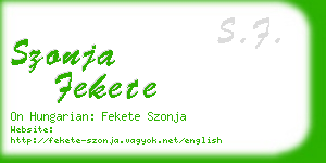 szonja fekete business card